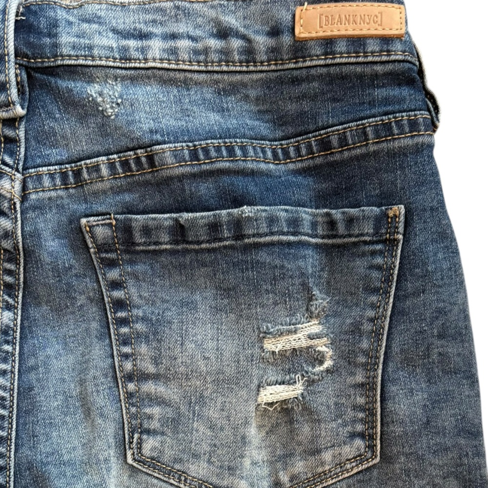 Blank NYC The Lenox Distressed Cutoff Denim Shorts High Rise Festival Size 29 - Picture 6 of 7
